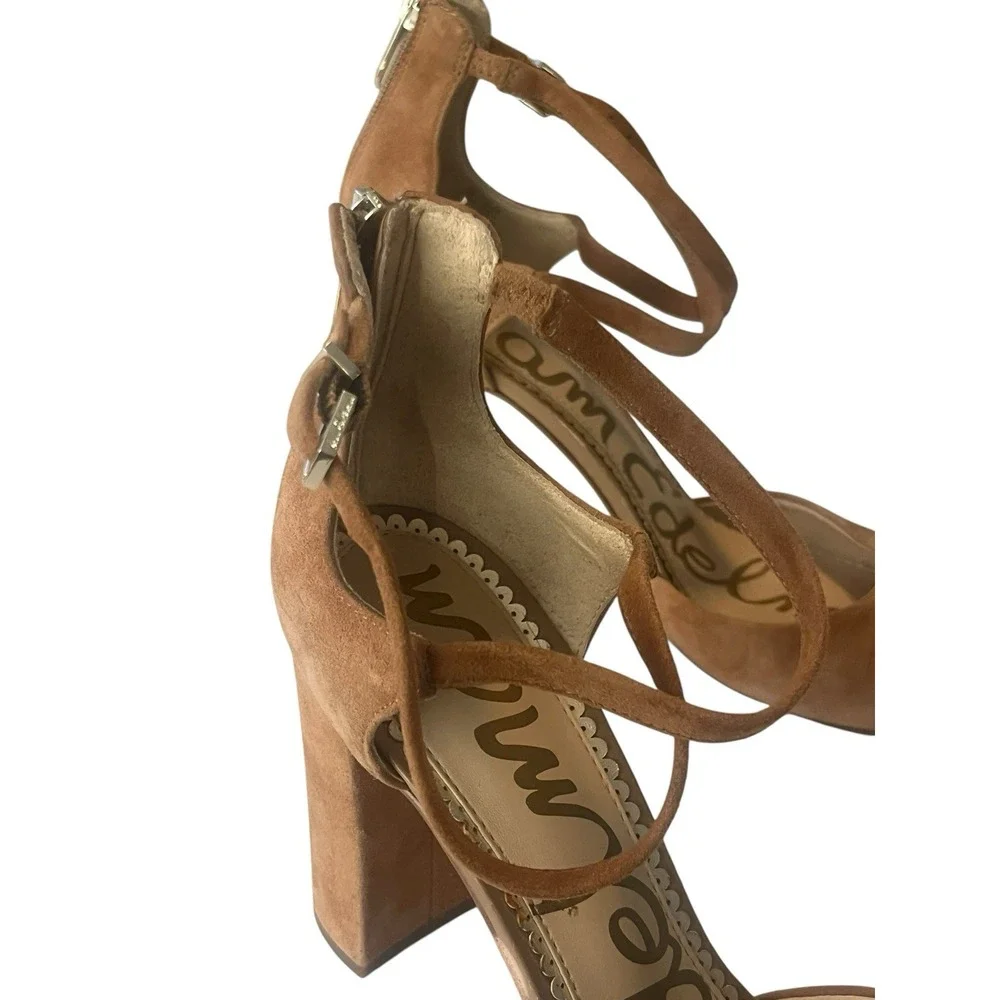 Sam Edelman Women's Simmons Heels, Size 9.5, Camel Suede - Picture 7 of 8